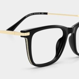 Selena Black Rectangle Glasses5