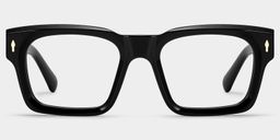 Herman Black Rectangle Glasses0