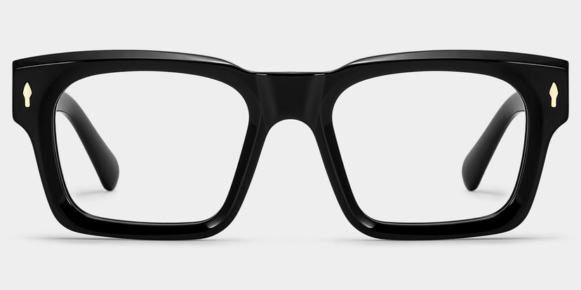 Herman Black Rectangle Glasses