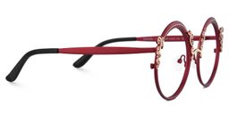 Nelida Red Round Glasses4