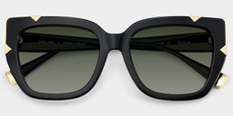 Grace Black Gold Cat eye Sunglasses2