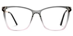 Tricee Gray Pink Square Glasses0