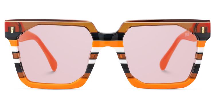 Laguer Orange Rectangle Sunglasses