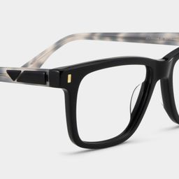 Travis Black Rectangle Glasses5