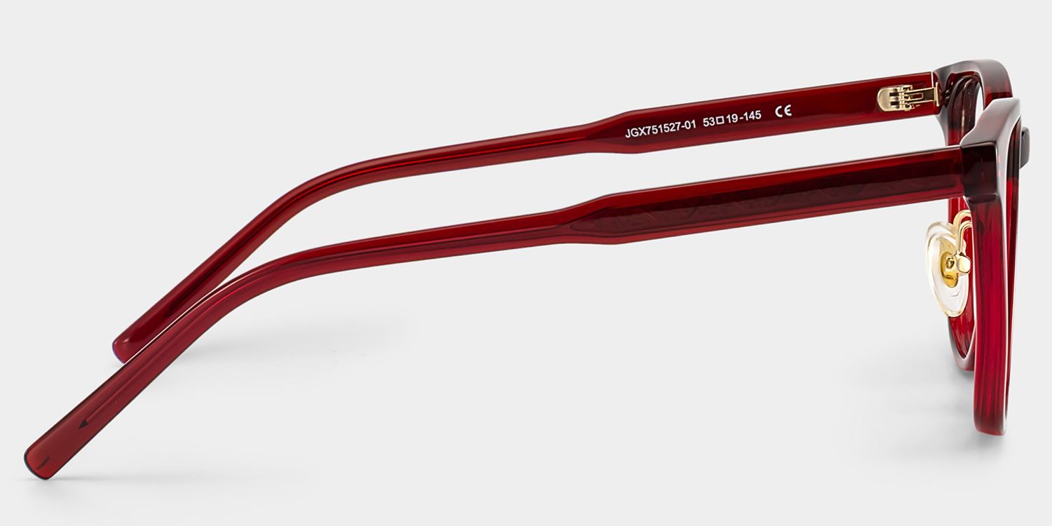 Hailey Red Frame Glasses with Square Frame Online | ZEELOOL4