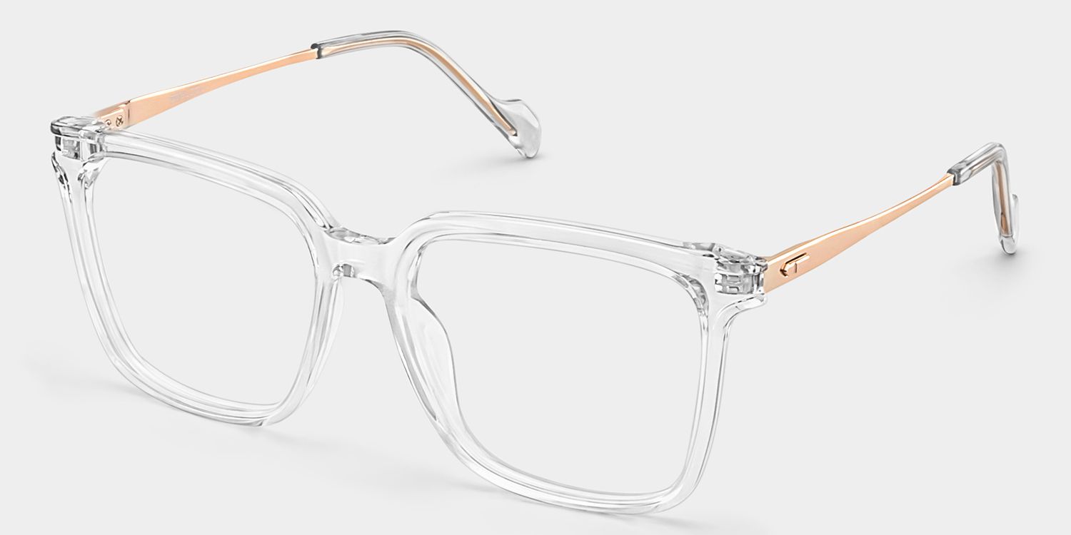 Thin Clear Frame Glasses With Square Shape2