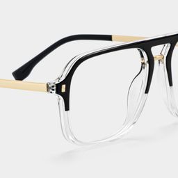 Kilworth Black-Clear Aviator Glasses4