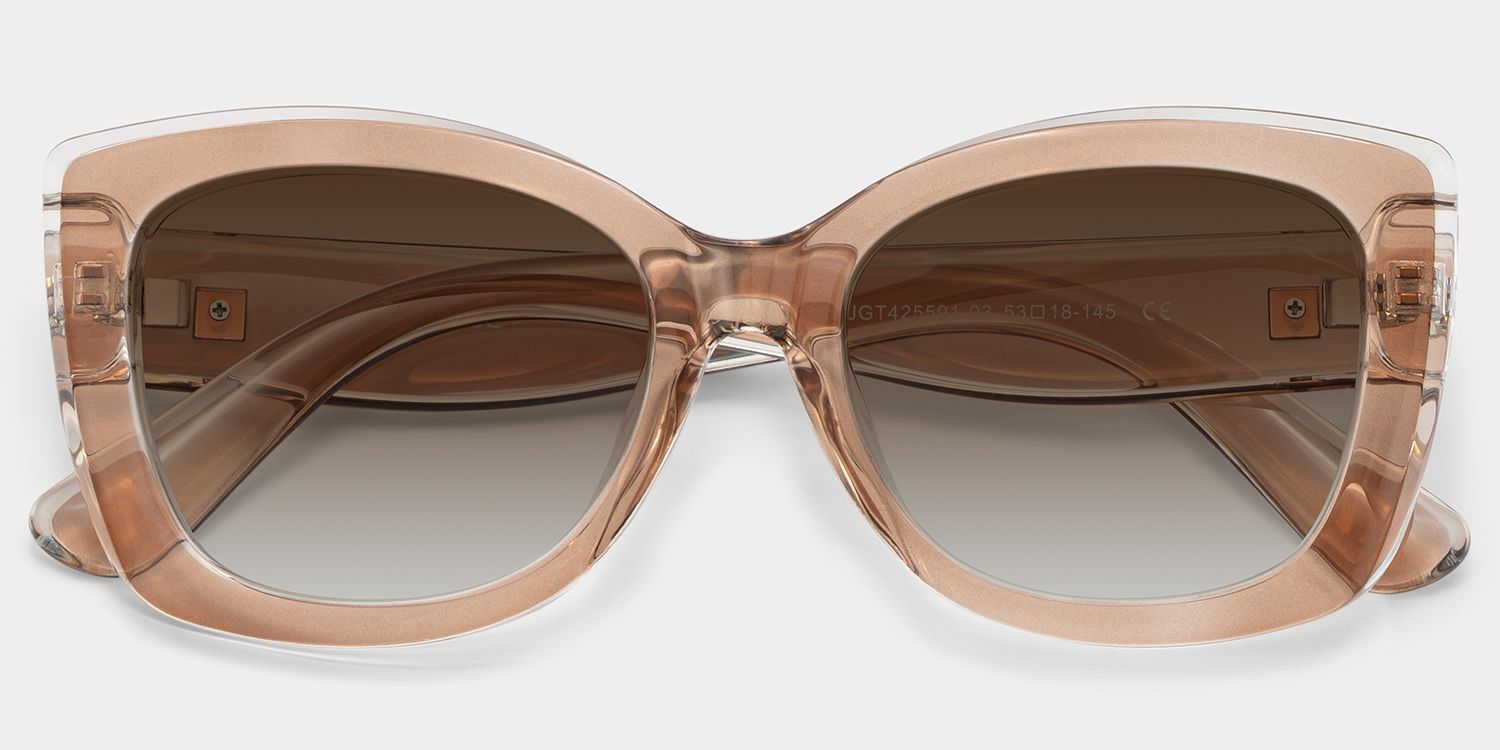Rosie Tr90 Clear Brown Butterfly Frame Sunglasses | ZEELOOL2