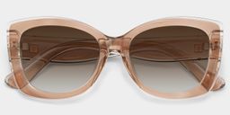Rosie Clear Brown Butterfly Sunglasses2
