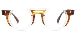 Mastin Brown Round Glasses0