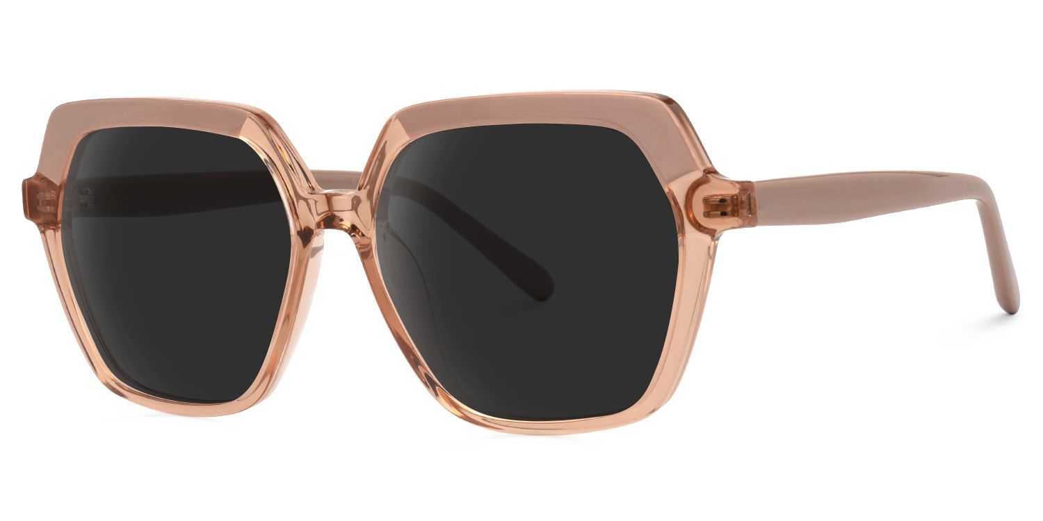 Norah Beige Geometric Sunglasses to Frame Your Face | ZEELOOL1