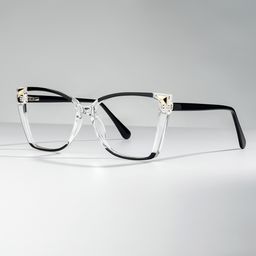 Shelia Black Clear Butterfly Glasses0