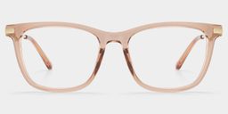 Selena Beige Rectangle Glasses1