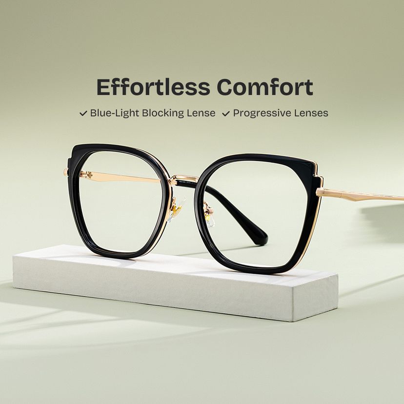 Murcia Black Square Glasses