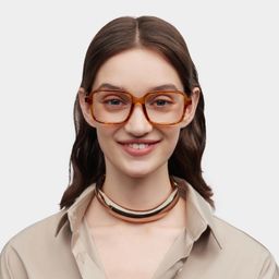 Talia Yellow Square Glasses0
