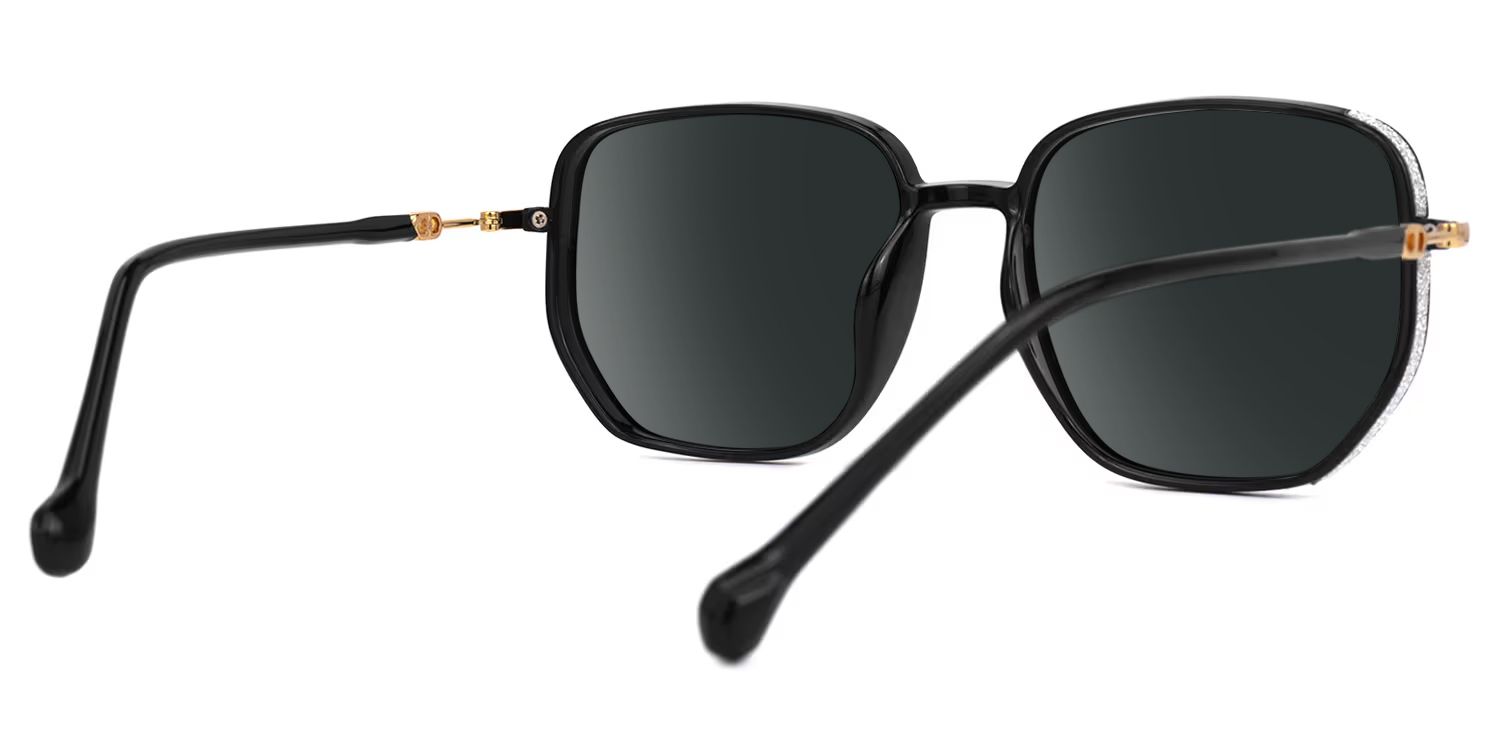 Joana Geometric Black Prescription Sunglasses | ZEELOOL3