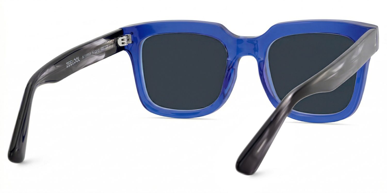 Liizbeett Square Blue Prescription Sunglasses | ZEELOOL4