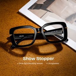 Neon Black Square Glasses2