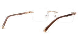 Savitrie Brown Rectangle Glasses3