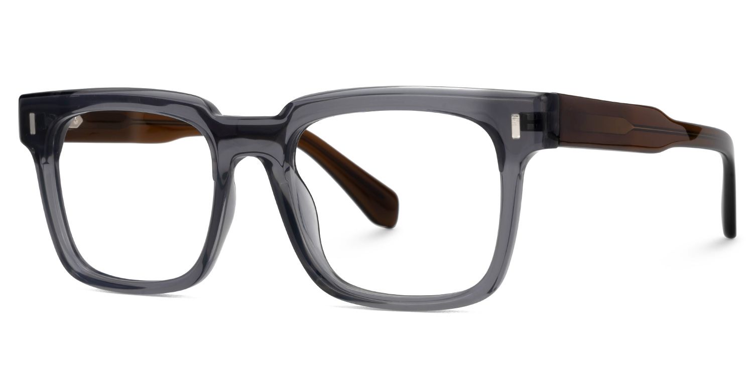 Square Katia Gray Color Frame Glasses for Men | ZEELOOL3