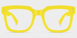 Liizbeett Yellow Square Glasses1