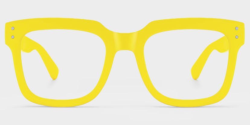 Liizbeett Yellow Square Glasses