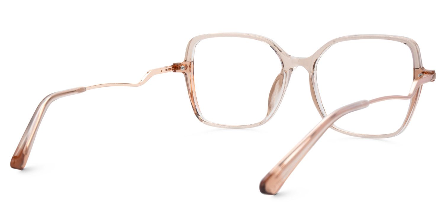 Rendon Beige Square Prescription Glasses | Zeelool3