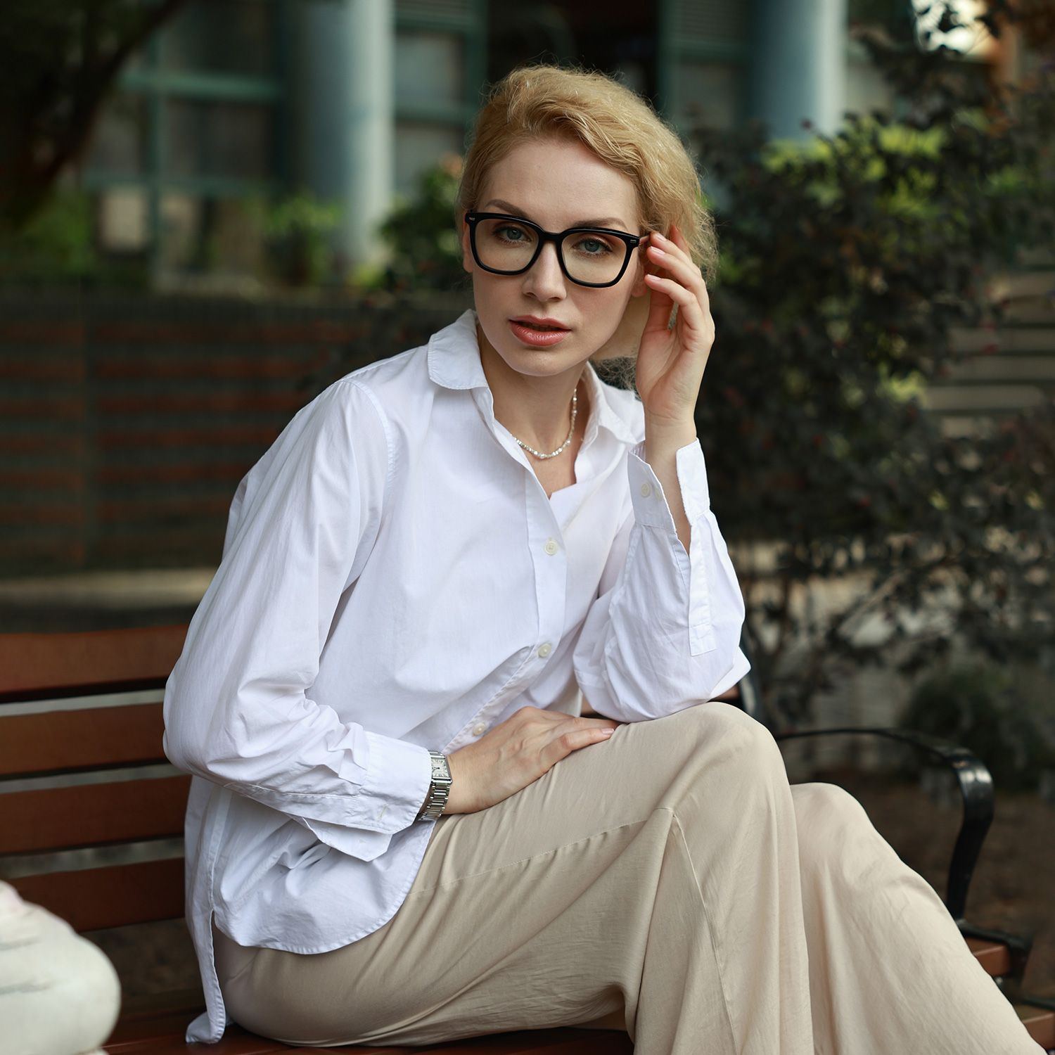 Lana Black Square Acetate Frame Glasses for Women | ZEELOOL7
