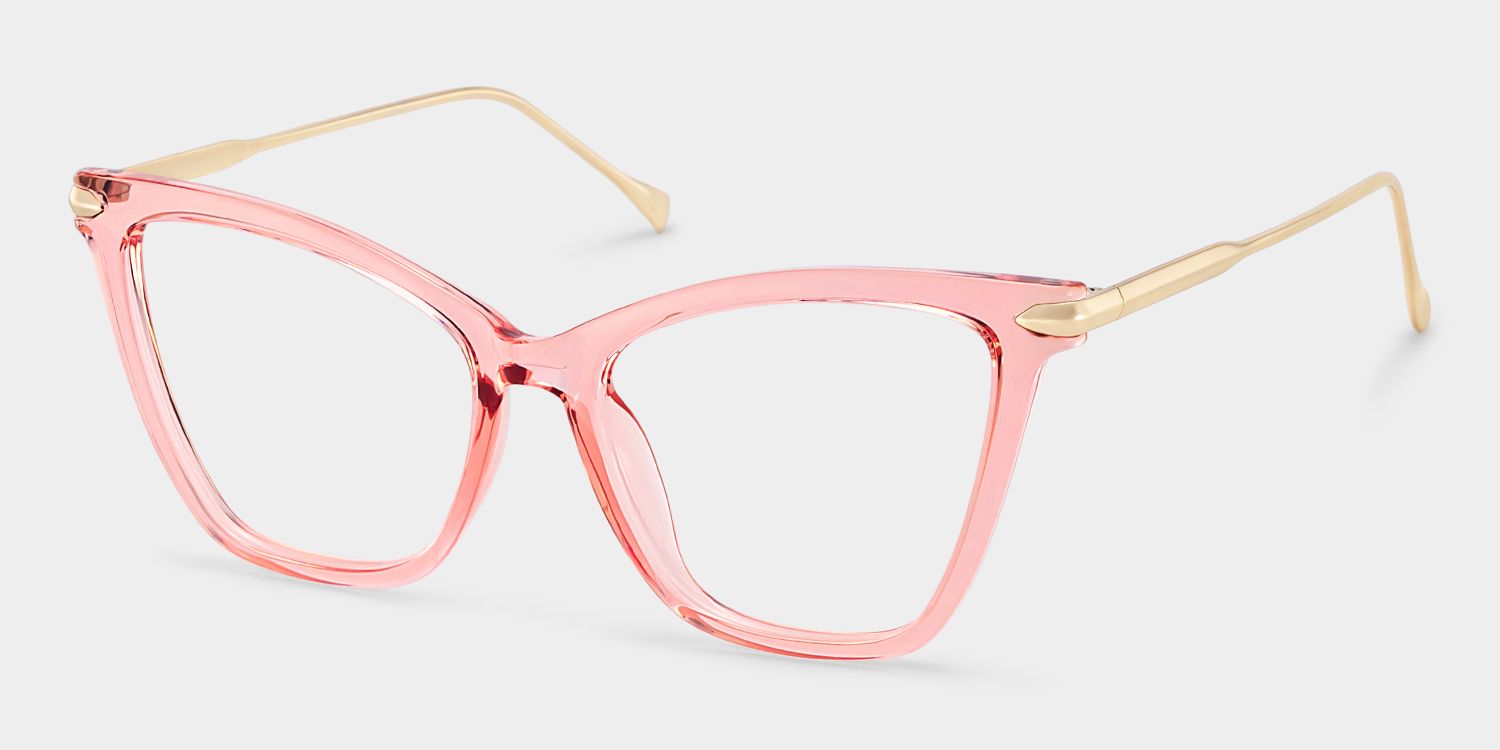 Hilary Butterfly Light Pink Transparent Eyeglass Frame | ZEELOOL3