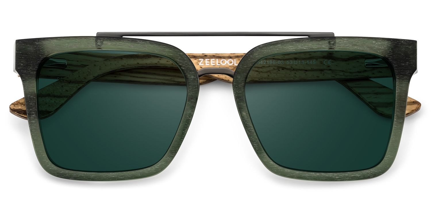 Pascal Aviator Green Sunglasses for Women & Men | ZEELOOL1