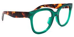 Harrell Dark-Green Square Glasses5