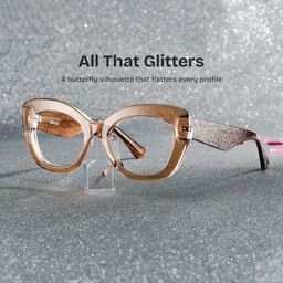 Mireille Brown Butterfly Glasses0