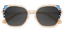 Murcia Beige Square Sunglasses1
