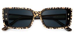 Gleam Leopard Rectangle Sunglasses1
