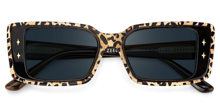 Gleam Leopard Rectangle Sunglasses