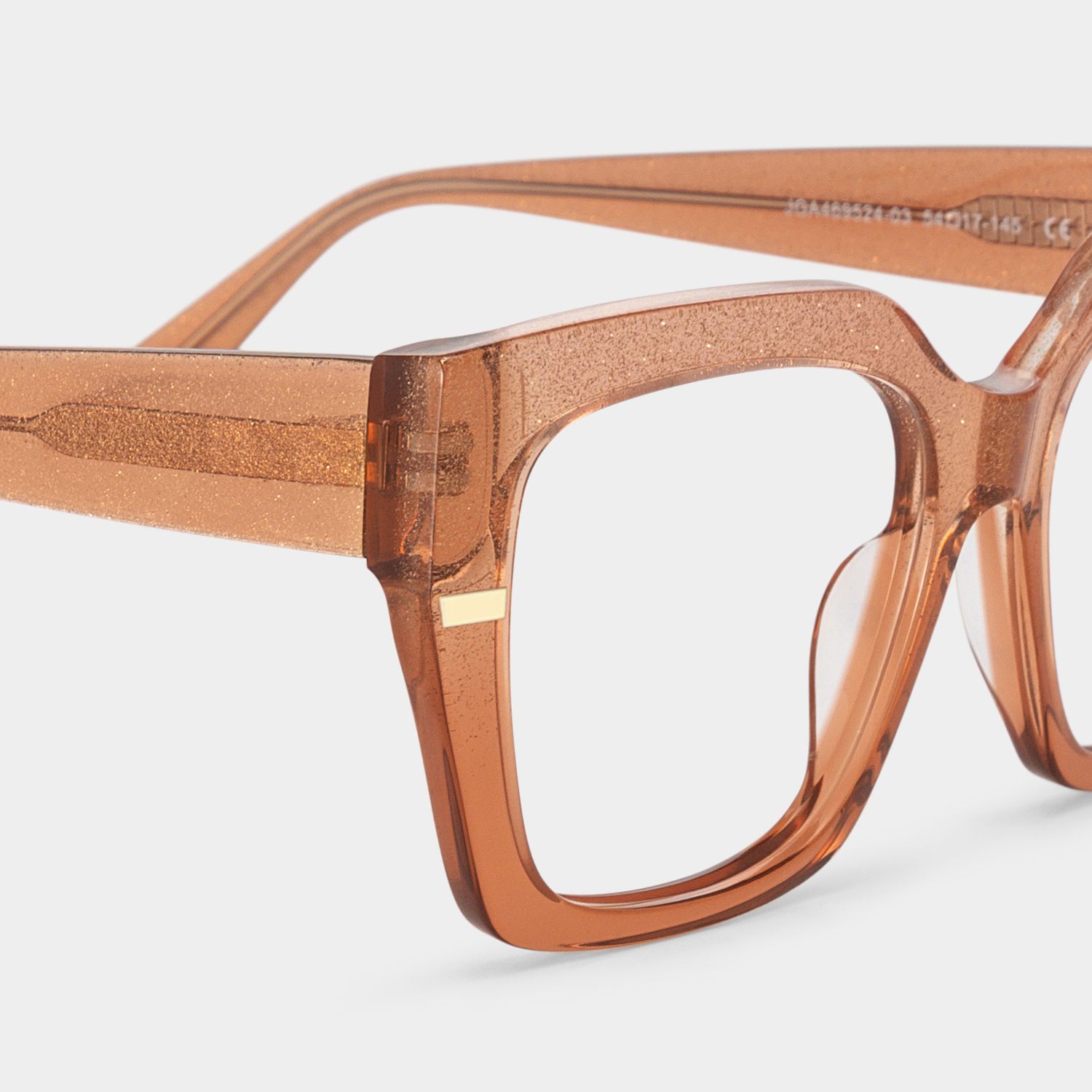 Mavis Square Clear Orange Glasses Frames For Women | ZEELOOL5
