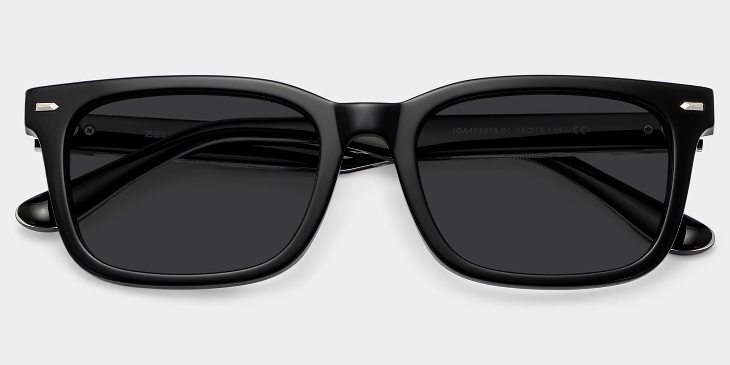 Patrick Rectangle Black Frame Sunglasses Online Sale | ZEELOOL1
