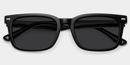 Patrick Black Rectangle Sunglasses1