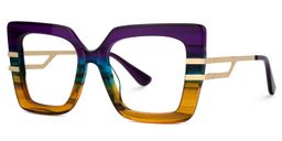 Poutine Multicolor Square Glasses1