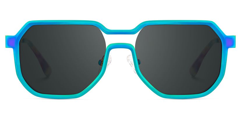 Hype Iridescent Geometric Sunglasses