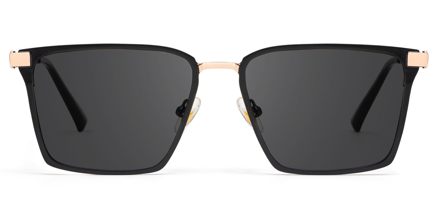 Finn Rectangle Black Prescription Sunglasses | ZEELOOL0