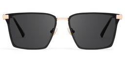 Finn Black Rectangle Sunglasses0