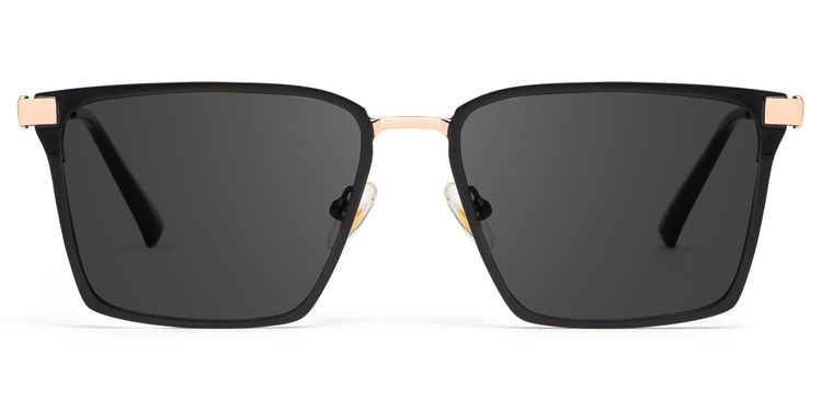 Finn Black Rectangle Sunglasses