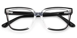 Benguie Black Clear Square Glasses2