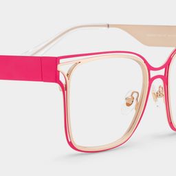 Dacarine Pink Gold Square Glasses5
