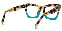 Benitez Peacock-Blue Square Glasses3