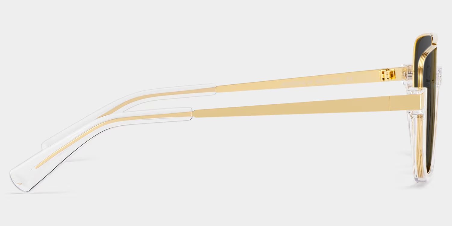 Oromiya Mixed Gold Clear Frame Sunglasses | ZEELOOL3