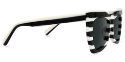 Bernita Black-White Geometric Sunglasses2