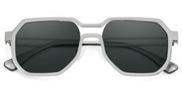 Hype Silver Geometric Sunglasses2
