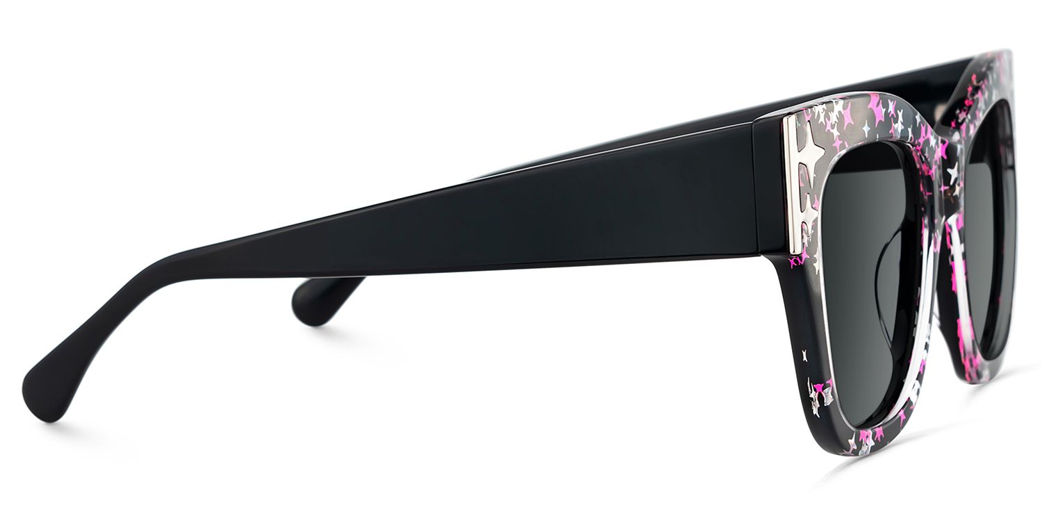 Minfia Square Style Black Pink Frame Sunglasses | ZEELOOL4